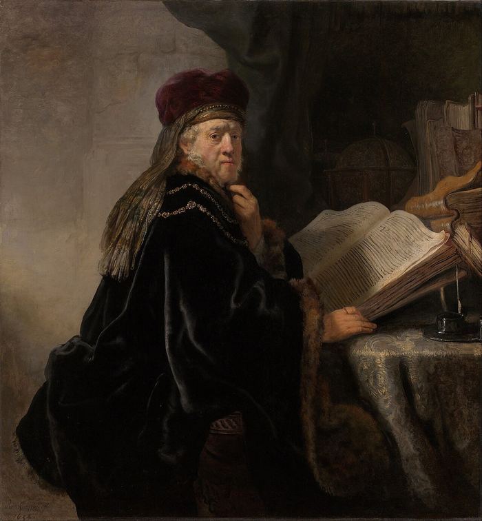 Erudito en su estudio, 1634 — Rembrandt van Rijn. Dominio público.